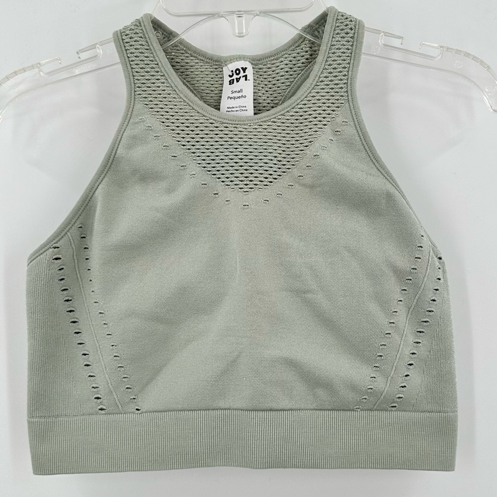 Joylab By Target Sage Green Seamless Mesh Racerback Sports Bra Size Small